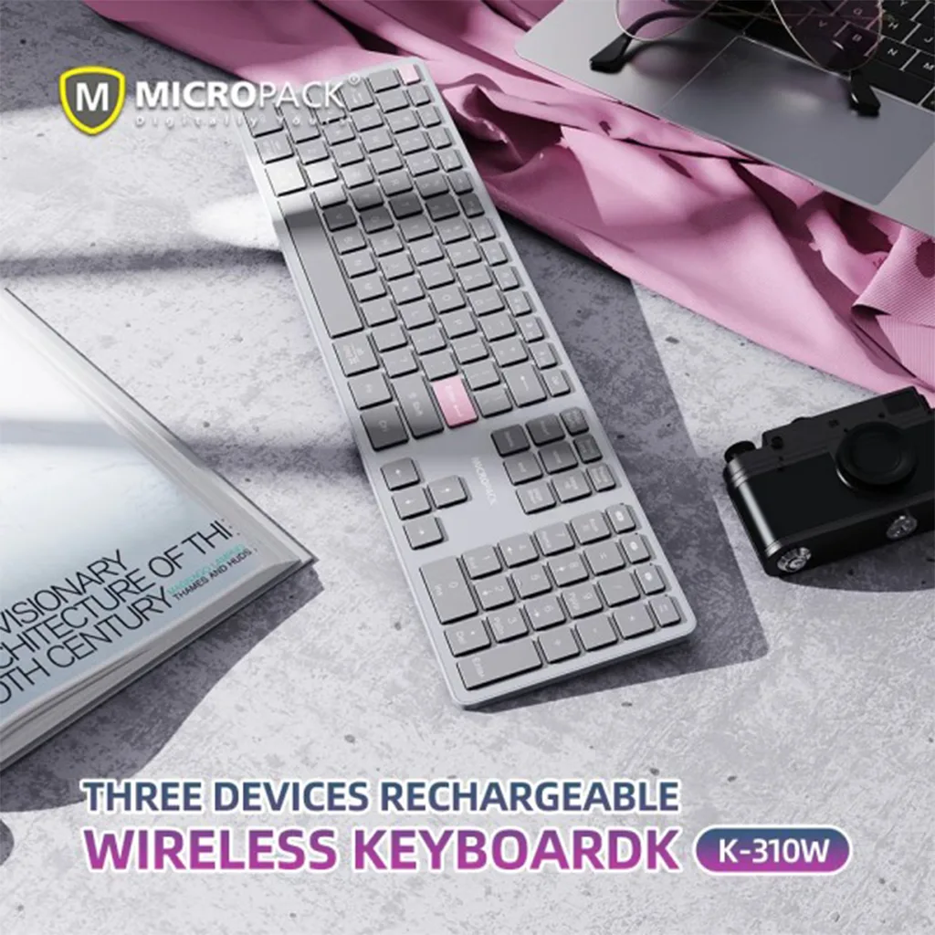 Bàn phím không dây MicroPack Lifestyle K-310W