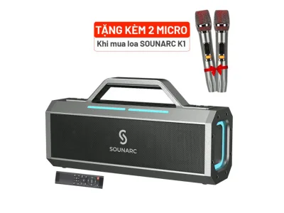 Loa karaoke kháng nước SOUNARC K1 (Tặng kèm 2 Micro)