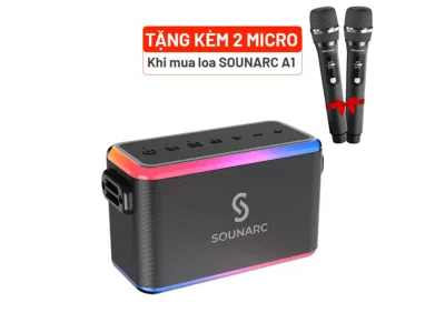 Loa karaoke kháng nước SOUNARC A1 (Tặng kèm 2 Micro)