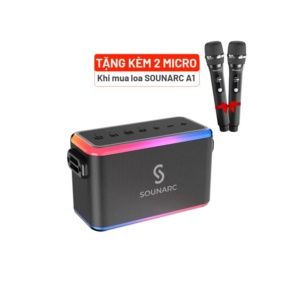 Loa karaoke kháng nước SOUNARC A1 (Tặng kèm 2 Micro)