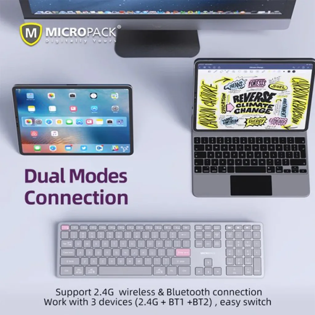 Bàn phím không dây MicroPack Lifestyle K-310W