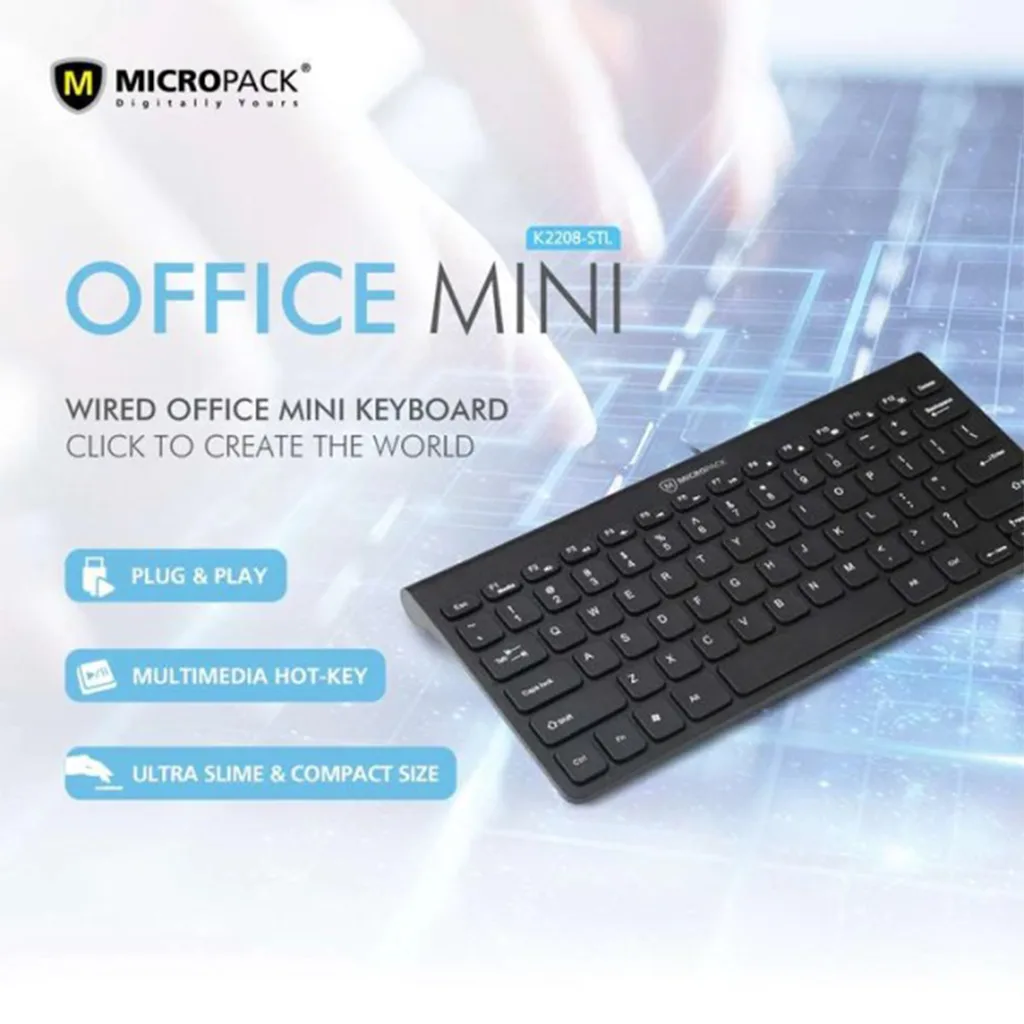 Bàn phím có dây MicroPack OFFICE MINI K2208STL