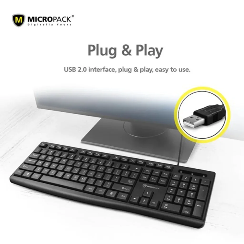 Bàn phím có dây MicroPack OFFICE LITE 2 K-206