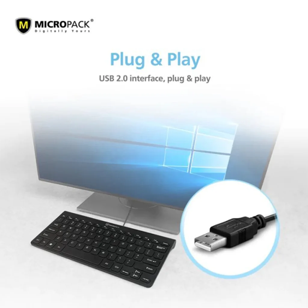 Bàn phím có dây MicroPack OFFICE MINI K2208STL
