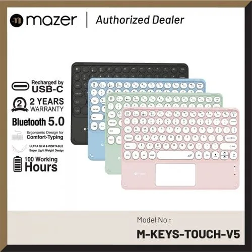 Bàn phím Bluetooth Mazer Infinite.KEYS Ultra Portable Bluetooth 5.0 tích hợp Trackpad