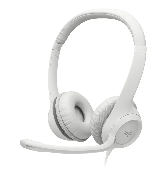 Tai nghe Logitech H390 trắng với mic khử tiếng ồn