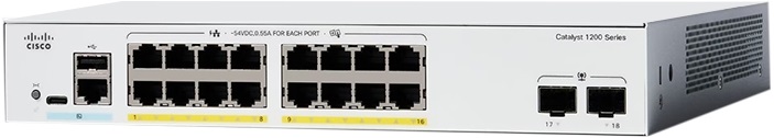 16-Port GE + 2-Port Gigabit SFP Switch CISCO C1200-16T-2G