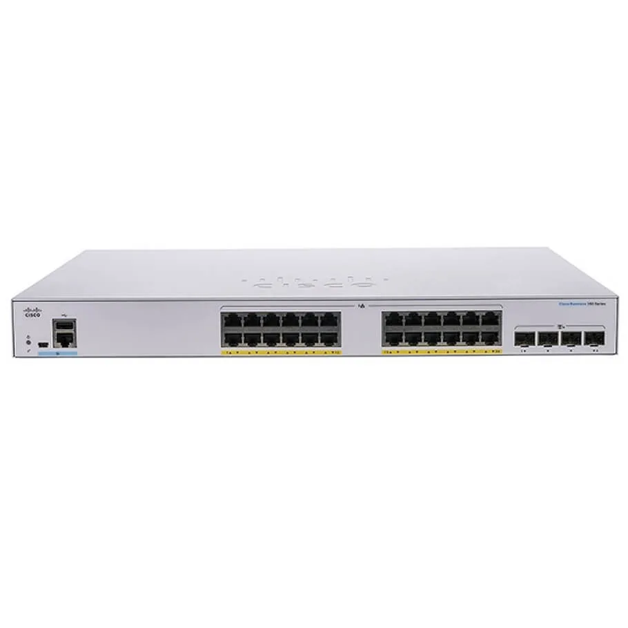 24-Port GE PoE Managed Switch CISCO CBS350-24P-4X-EU