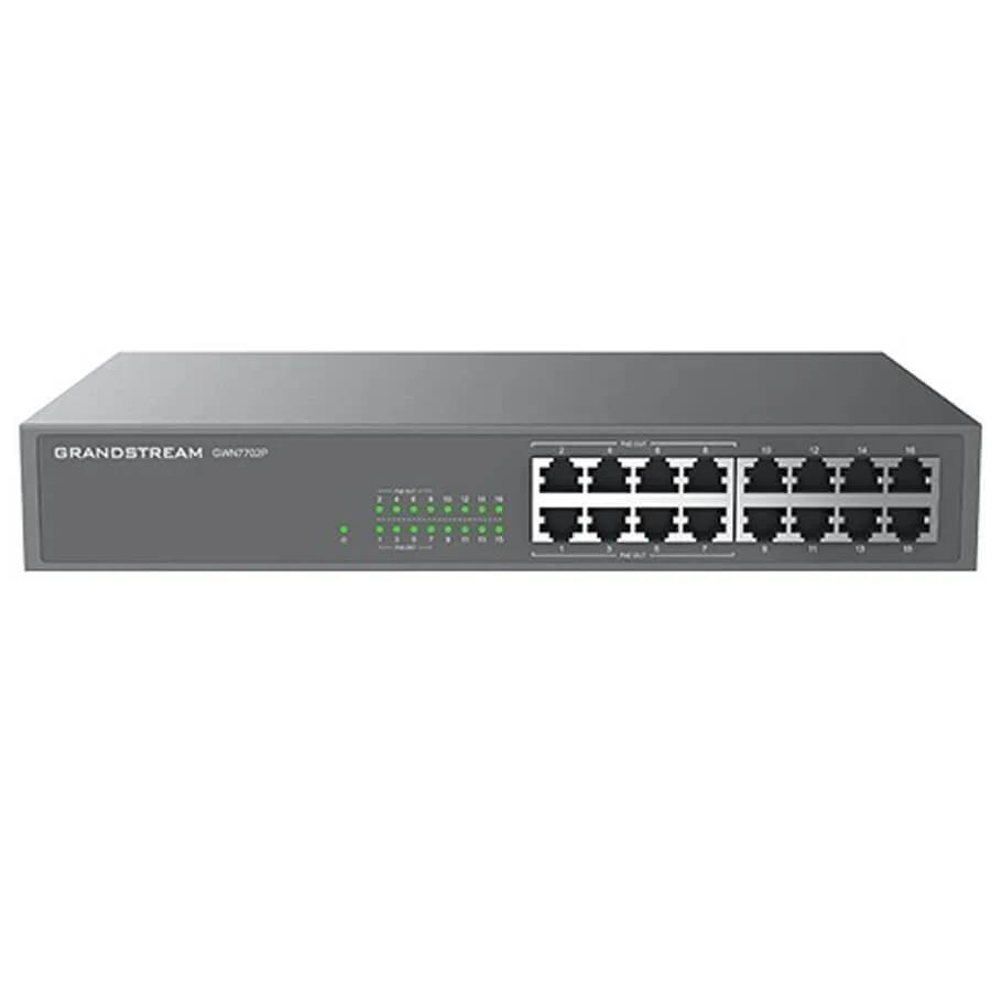 Switch 16 cổng PoE Gigabit Grandstream GWN7702P