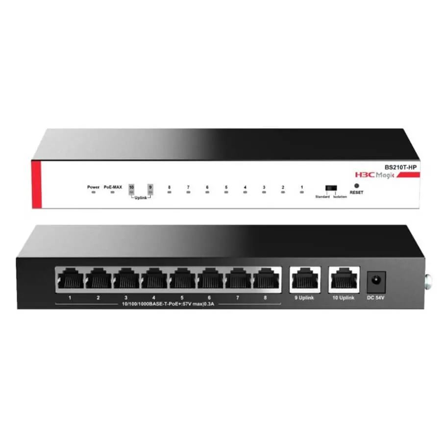8-Port GE Unmanaged PoE Switch H3C Magic BS210T-HP