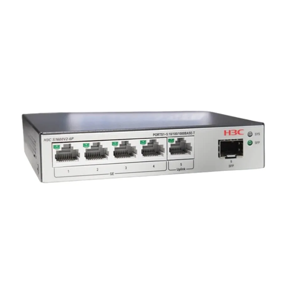 5-Port GE Switch H3C LS-1600V2-6P-GL 