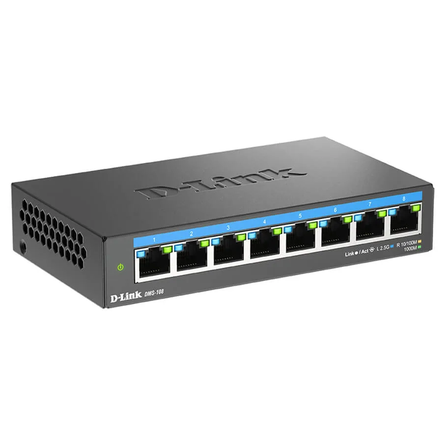 8-Port Multi-Gigabit Unmanaged Switch D-Link DMS-108