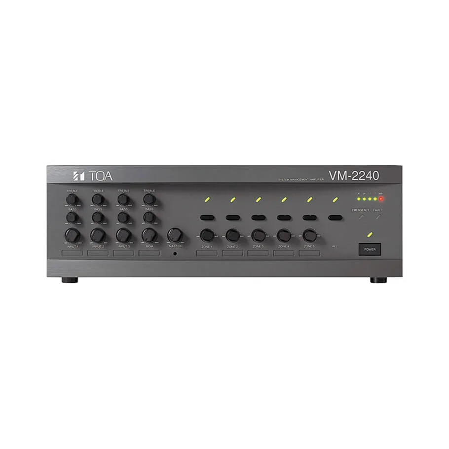 Mixer Amplifier 240W chọn 5 vùng loa TOA VM-2240