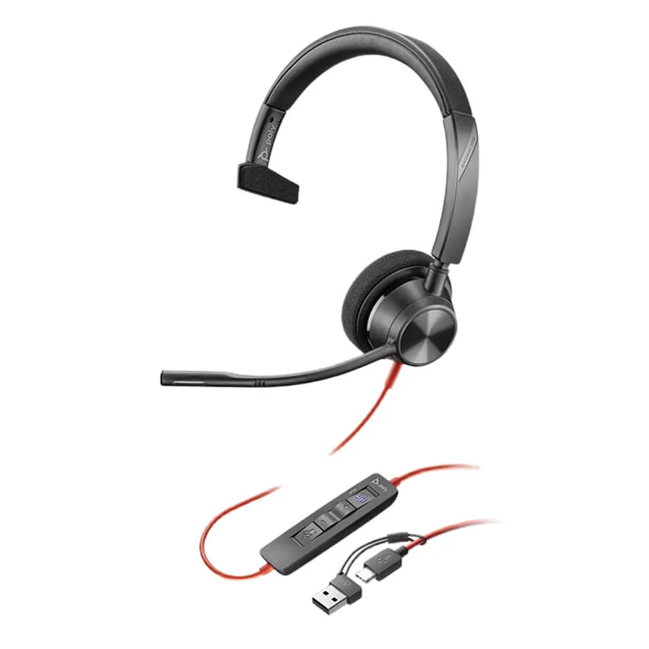 Tai nghe Poly Blackwire 3310 Mono USB-C (8X215AA)