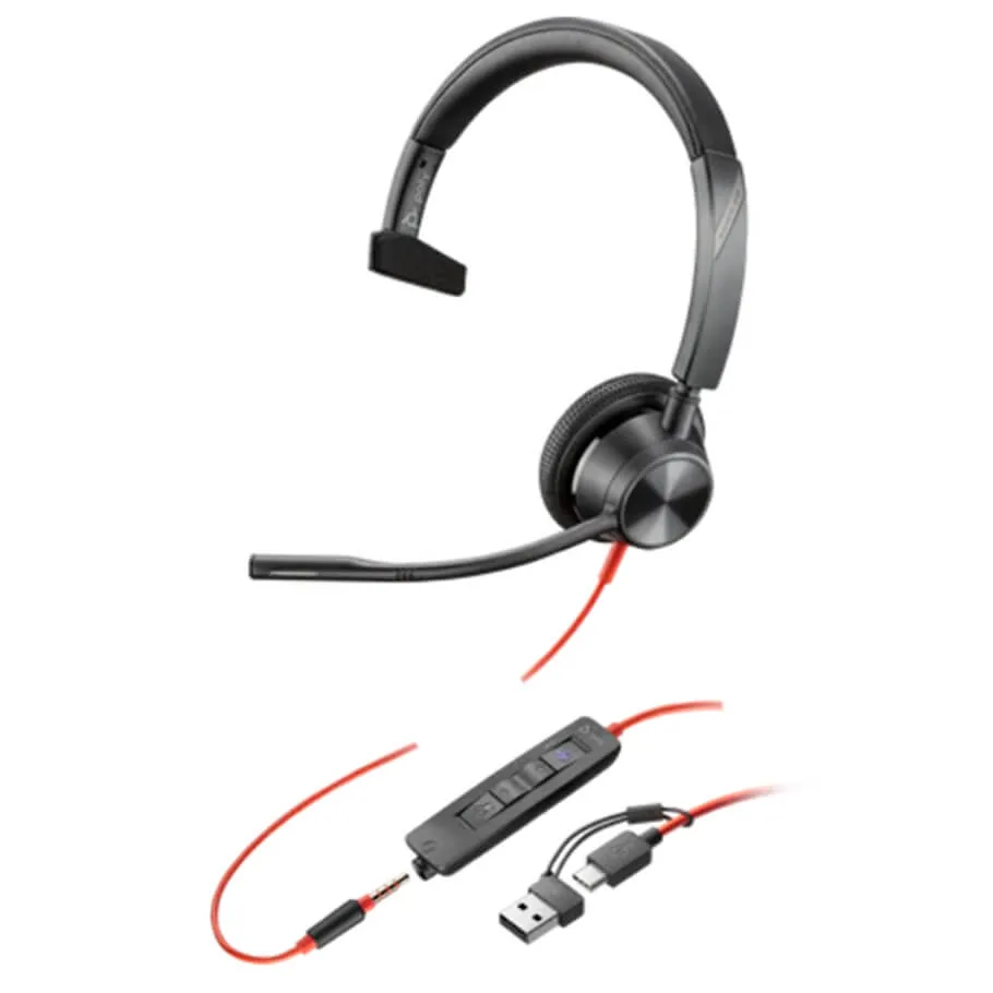 Tai nghe Poly Blackwire 3315 Mono Teams USB-C (8X218AA)