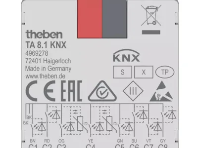 Bộ chuyển đổi tín hiệu ngõ vào 8 kênh Theben TA 8.1 KNX