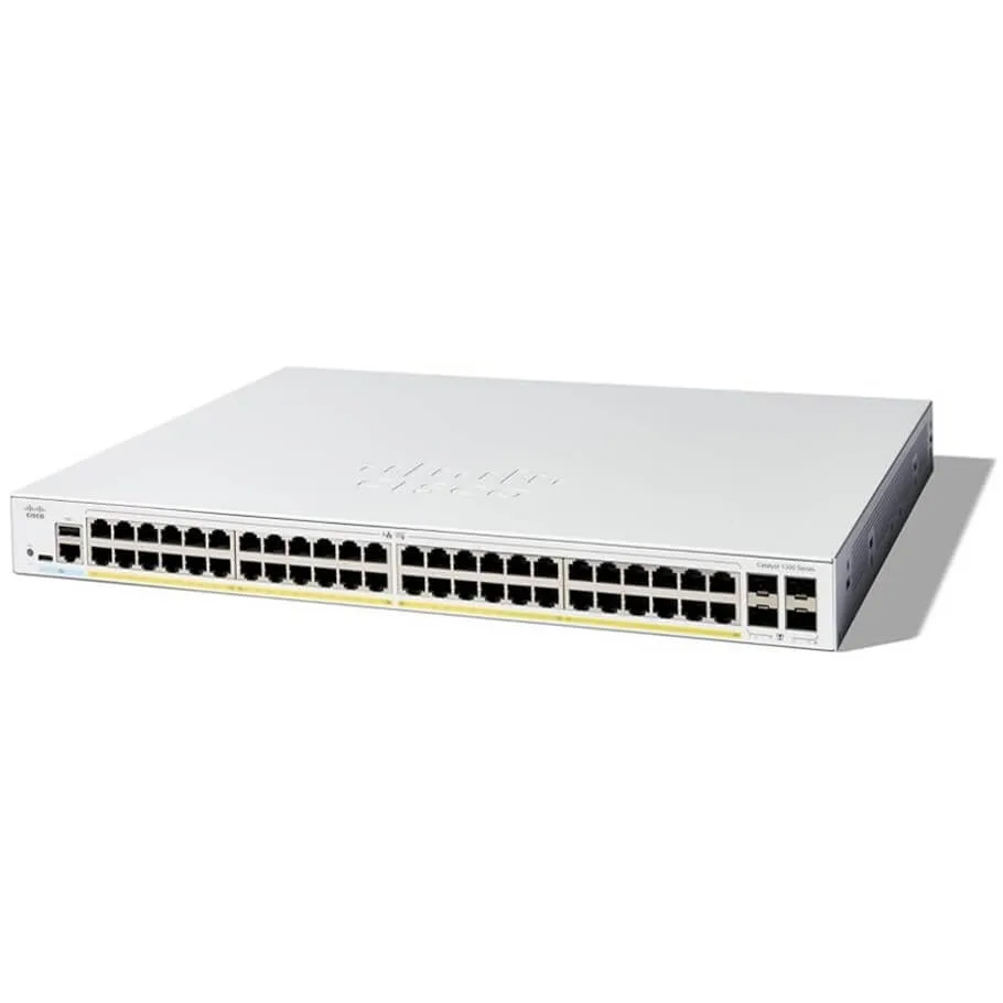 48-Port GE PoE+, 4 SFP Uplink Switch Cisco C1300-48P-4X