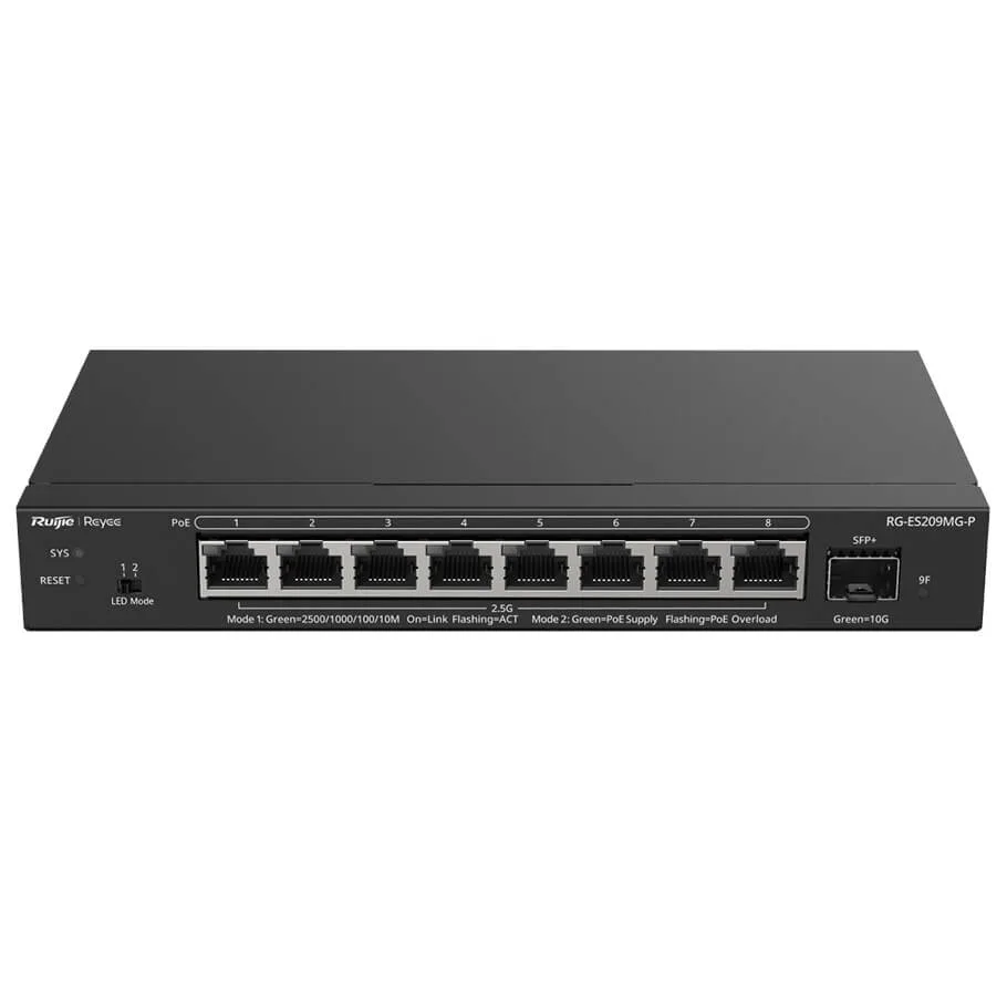 8-Port GE PoE Switch RUIJIE Reyee RG-ES209MG-P
