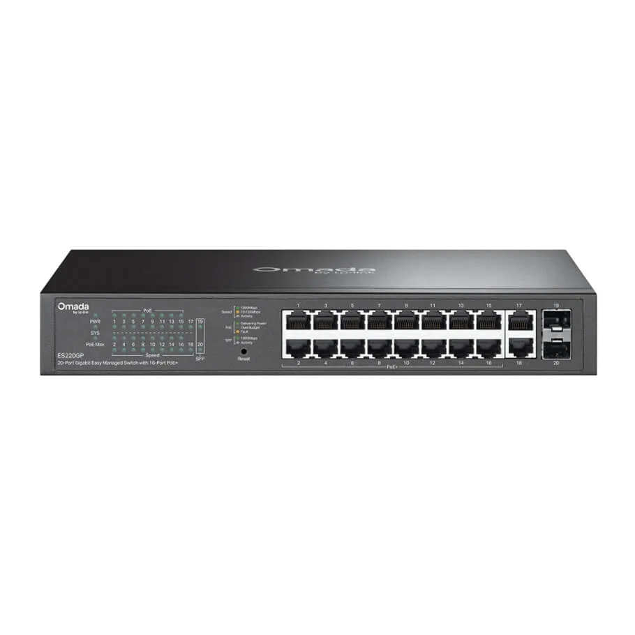 16-Port GE PoE+ Managed Switch TP-Link ES220GP