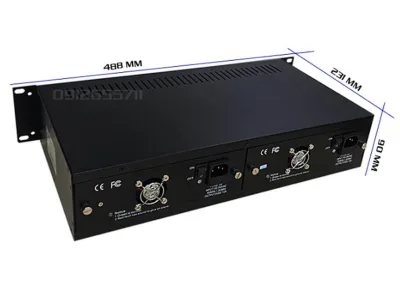 Khung nguồn tập trung cho gắn 14 Converter quang GNETCOM GNC-RACK-2U14