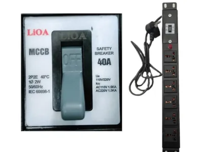PDU 6 lỗ 40A có đèn báo MCCB rack 19" PRO-NET