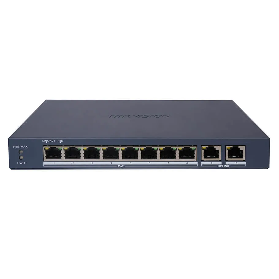 8-Port GE PoE Switch Hikvision DS-3E1510P-EI/M (B)