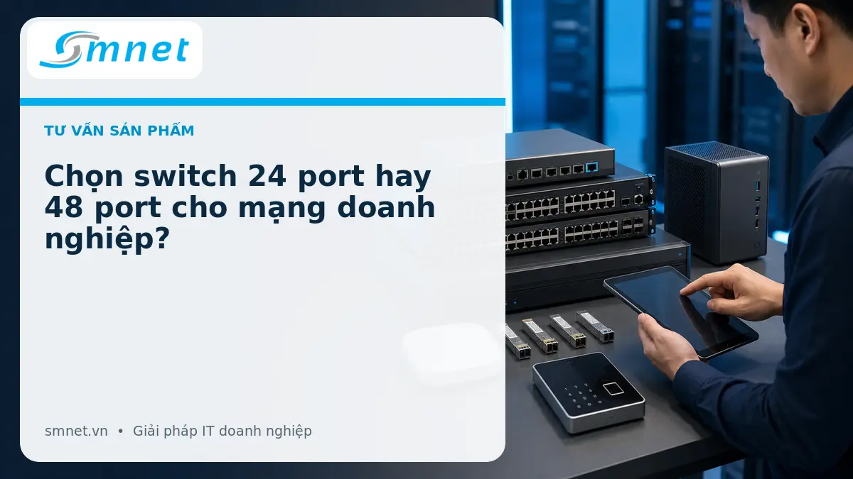 Chọn switch 24 port hay 48 port cho mạng doanh nghiệp? | SMNET