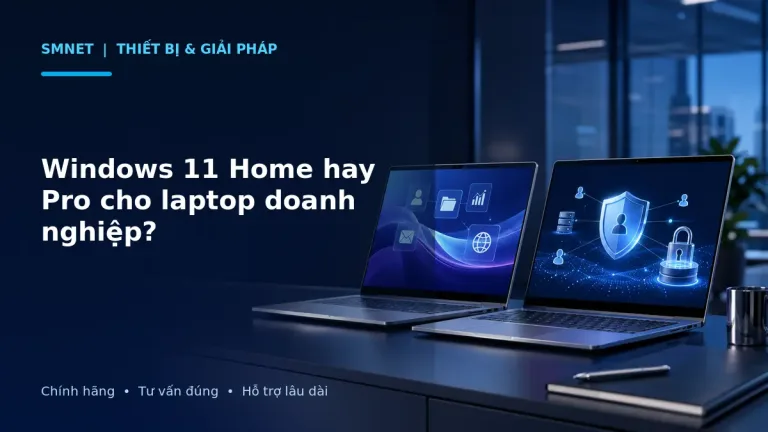 So sánh Windows 11 Home và Pro trên laptop sử dụng trong doanh nghiệp