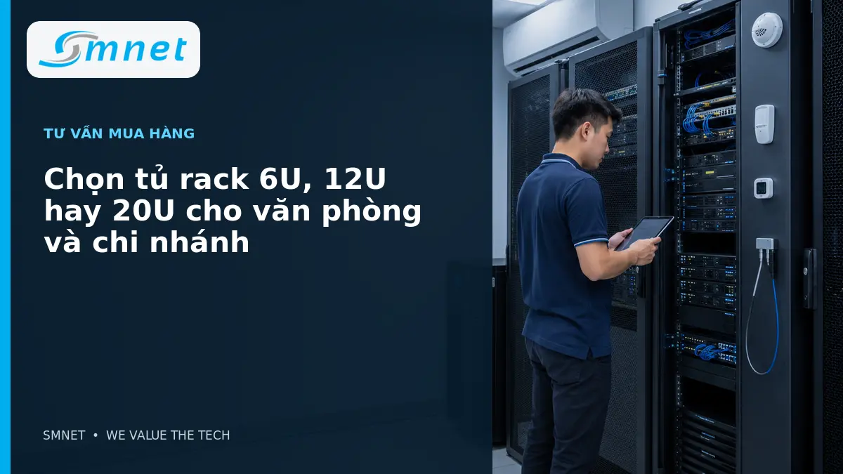 Chọn tủ rack 6U, 12U hay 20U cho văn phòng và chi nhánh - SMNET