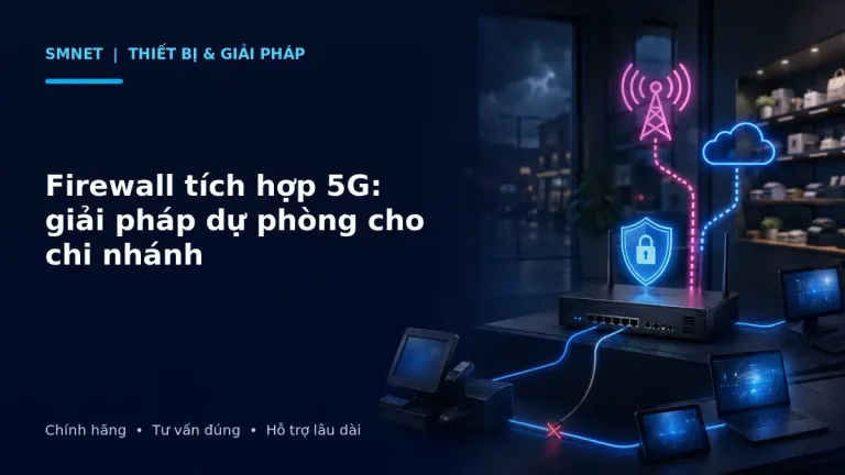 Mô phỏng firewall tích hợp 5G chuyển sang kết nối dự phòng khi đường truyền chính bị lỗi