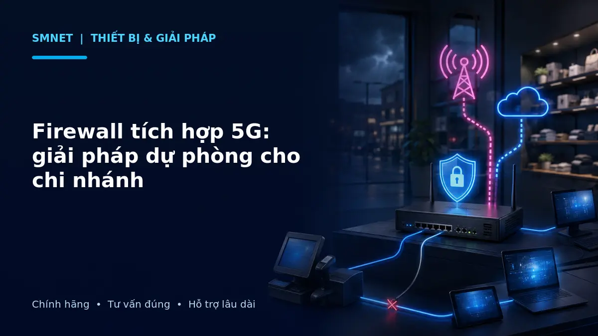Mô phỏng firewall tích hợp 5G chuyển sang kết nối dự phòng khi đường truyền chính bị lỗi