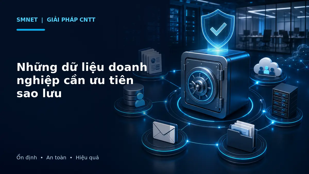 Mô phỏng các nhóm dữ liệu doanh nghiệp cần ưu tiên sao lưu
