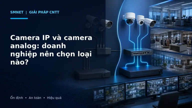 Mô phỏng so sánh camera IP và camera analog cho doanh nghiệp