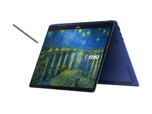 Laptop MSI Prestige 14 Flip AI+ Vincent van Gogh Starry Night Over the Rhône 260VN (Ultra X9 378H/ Ram 32GB/ SSD 1TB/ 14 inch OLED/ Win 11 Home/ 2Y)
