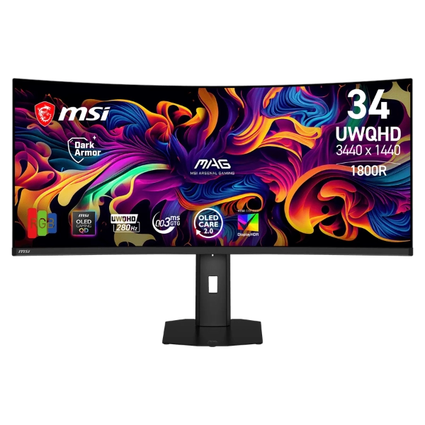 Màn hình LCD MSI MAG 341CQP QD-OLED X28 (34 inch/ 3440 x 1440/ 300 cd/m2/ 0.03ms/ 280Hz)