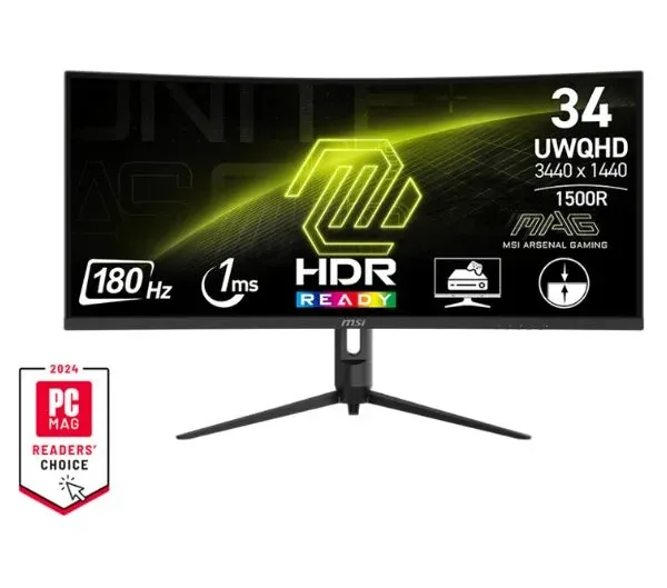 Màn hình LCD MSI MAG 342CQR E2 (34 inch/ 3440 x 1440/ 300 cd/m2/ 1ms/ 180Hz/ Curved)