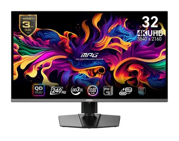 Màn hình LCD MSI MPG 321URX QD-OLED (31.5 inch/ 3840 x 2160/ 250 nits/ 0.03ms/ 240Hz)