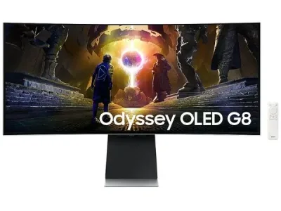 Màn hình LCD Samsung Odyssey OLED G8 G85SD LS34DG850SEXXV (34 inch/ 3440 x 1440/ 250 cd/m2/ 0.03ms/ 175Hz/ Curved)