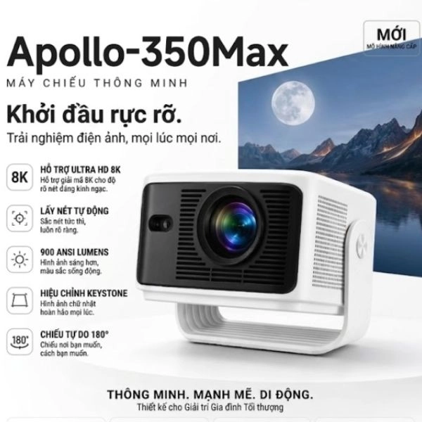 Máy Chiếu Mini APOLLO 350MAX Full HD 1080P
