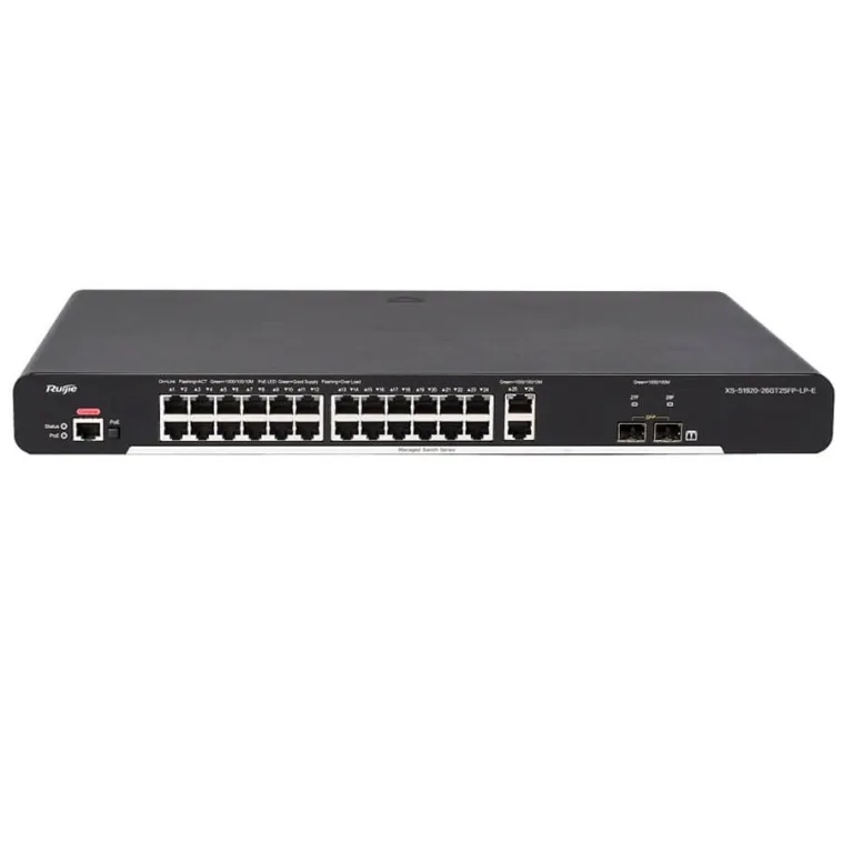 24-port GE PoE Switch RUIJIE XS-S1920-24T2GT2SFP-LP-E