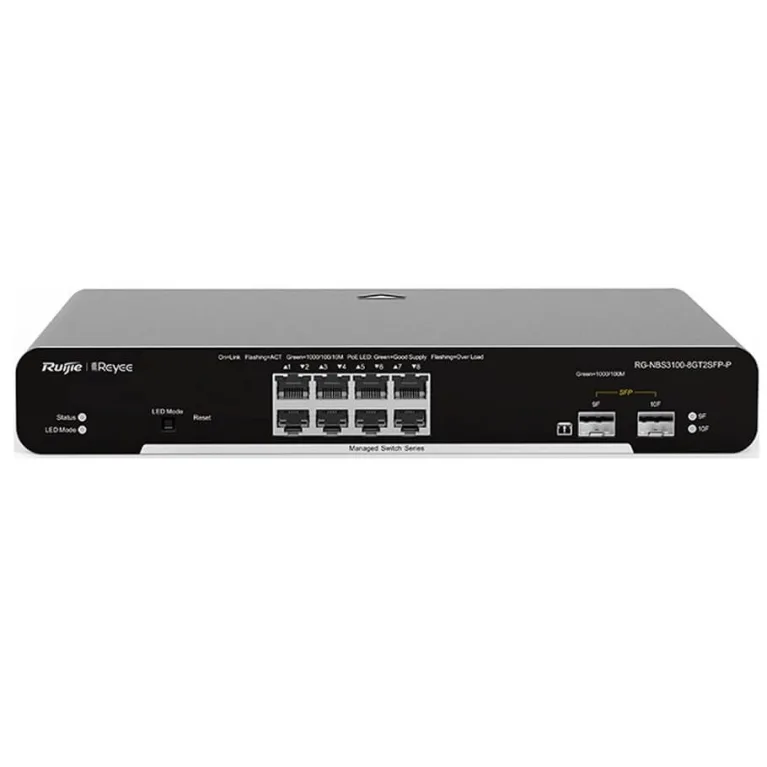 8-port GE PoE Managed Switch RUIJIE RG-NBS3100-8GT2SFP-P