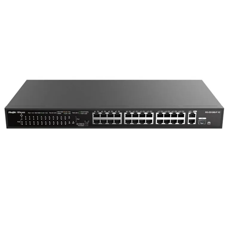 24-Port 10/100Mbps PoE Switch RUIJIE RG-ES126S-P V2