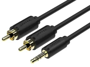 Cáp âm thanh 3.5mm ra 2 hoa sen RCA 15m Unitek C9025BK