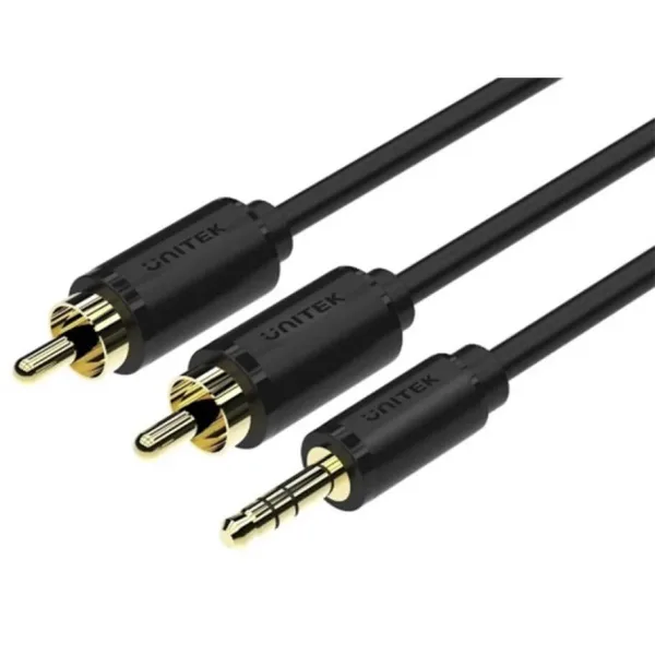 Cáp âm thanh 3.5mm ra 2 hoa sen RCA 15m Unitek C9025BK