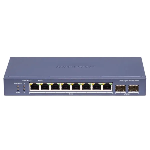 8-Port GE PoE Switch Hikvision DS-3E1510P-SI-8P2F