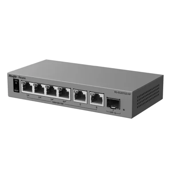 6-Port Gigabit PoE Switch RUIJIE RG-ES207GS-HP