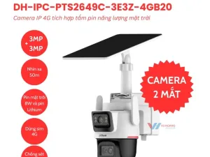 Camera 4G Dahua DH-IPC-PTS2649C-3E3Z-4GB20 Pin Mặt Trời
