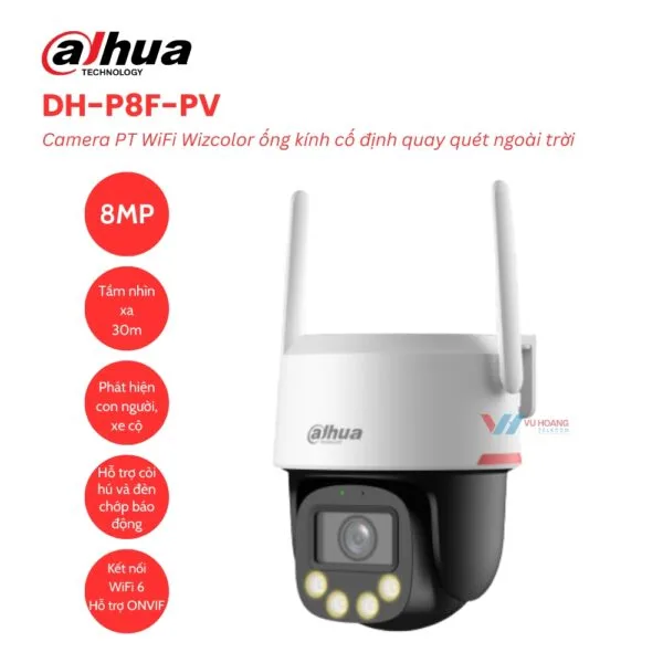 Camera Dahua DH-P8F-PV - PT Wifi 8MP