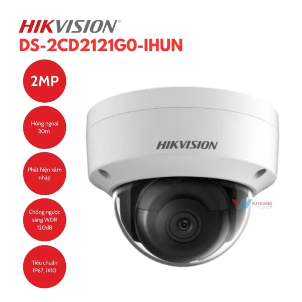 Camera HIKVISION DS-2CD2121G0-IHUN - Dome 2MP