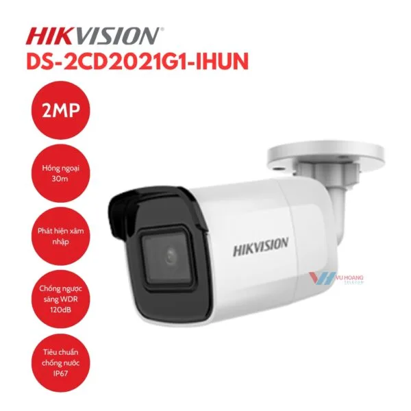 Camera HIKVISION DS-2CD2021G1-IHUN - Thân Trụ 2MP
